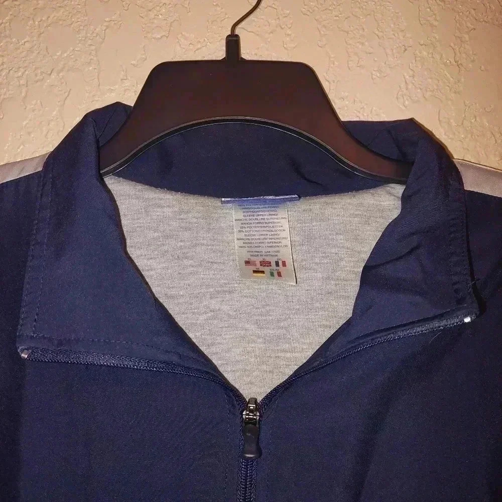 Reebok Blue & Gray White Long Sleeve Full Zip Mens jacket XL - Picture 3 of 7